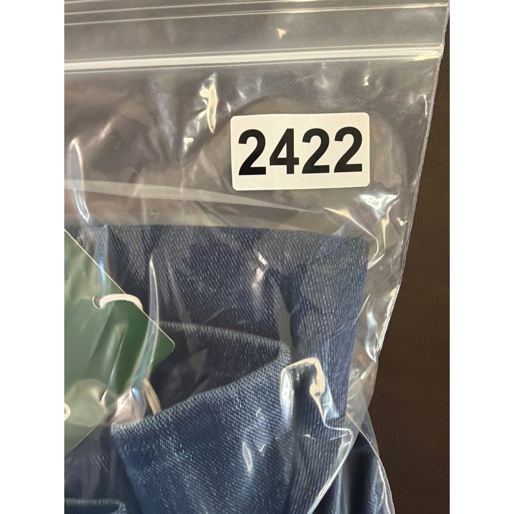 Halara Women L 7/8 Leggings Excellent Crossover Waist Denim Look Pockets New - Picture 8 of 9